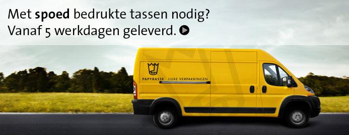Bedrukte draagtassen spoed