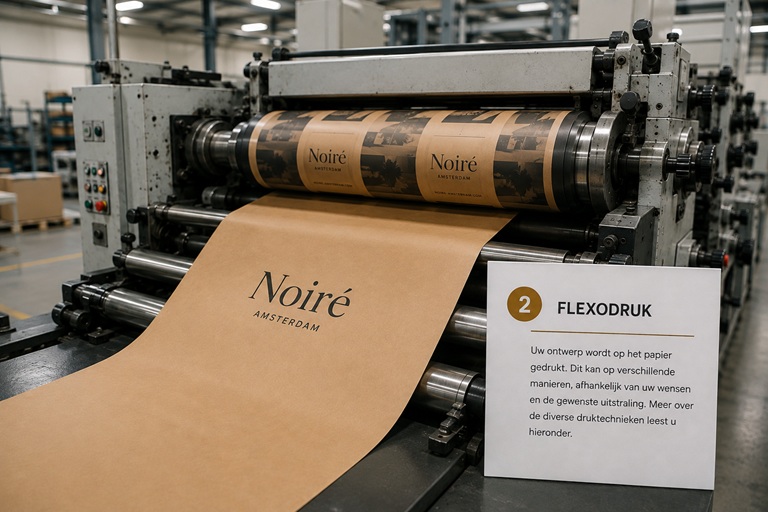 Flexodruk machine voor papieren draagtassen